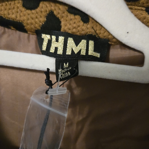 THML Tan Leopard Print Jean Jacket - Picture 6 of 7